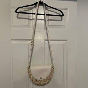 LC Lauren Conrad Cream and Tan Crossbody Bag